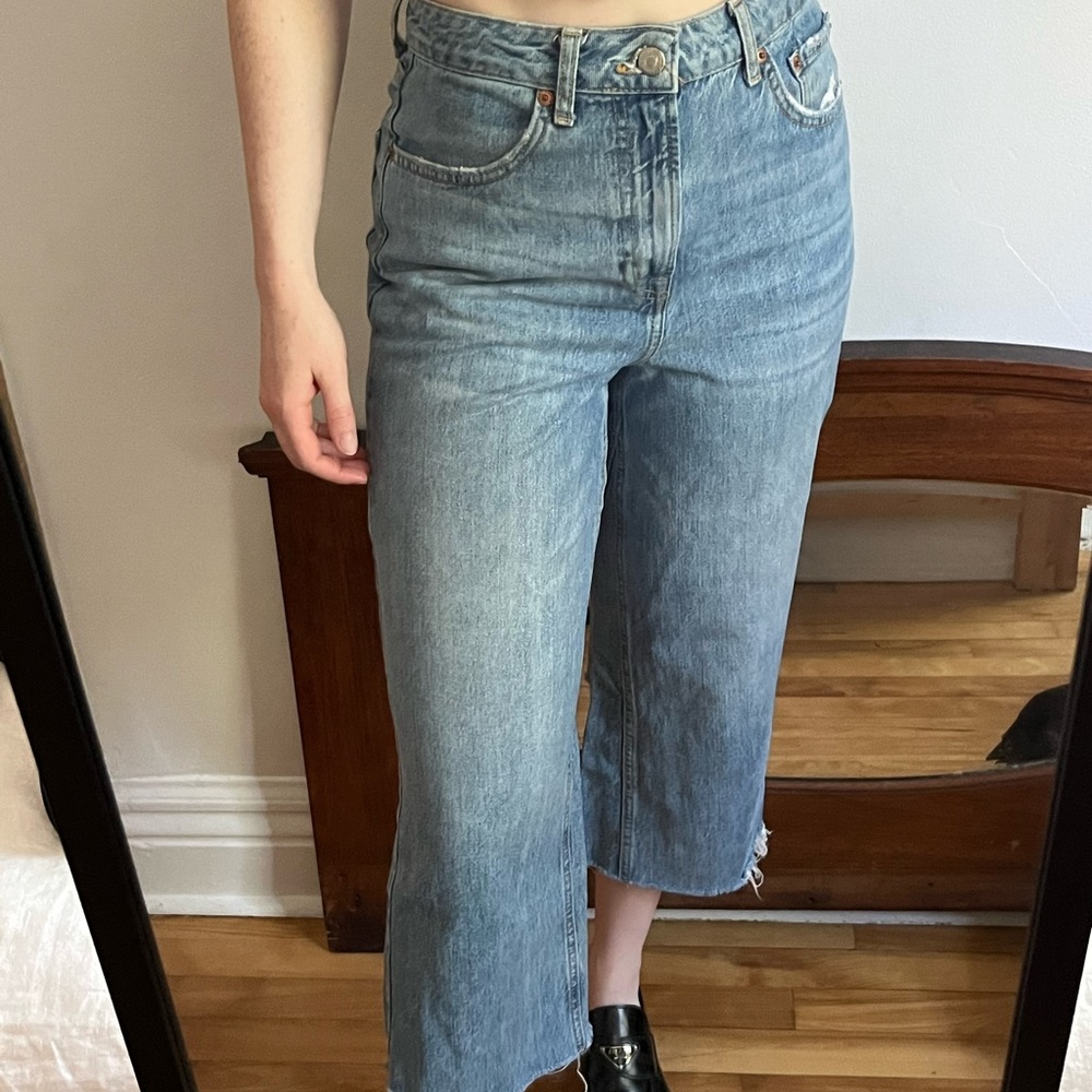 Cropped High waisted Moto Top Shop jeans